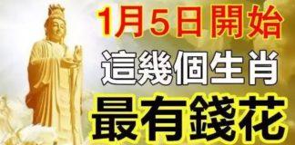 這幾個生肖,1月5日開始,最有錢花。
