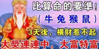 三天後大富特富,坐享富貴榮華的生肖