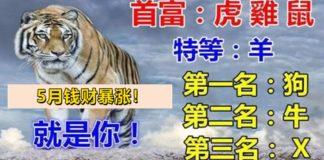 5月這些生肖旺上加旺,錢財暴漲