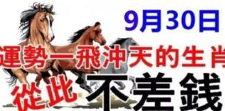 9月30日運勢一飛沖天的生肖,從此不差錢